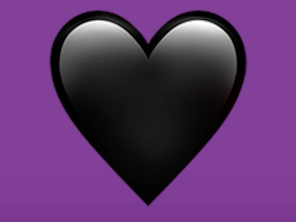 Сердечко черное