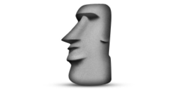 Каменное лицо эмодзи