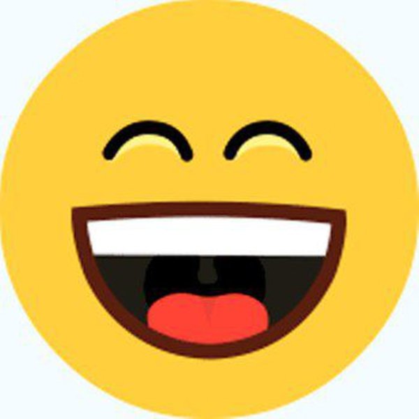 Смеющийся смайлик с рукой