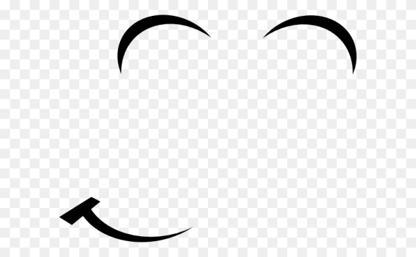 Глаза полумесяцы при улыбке маска