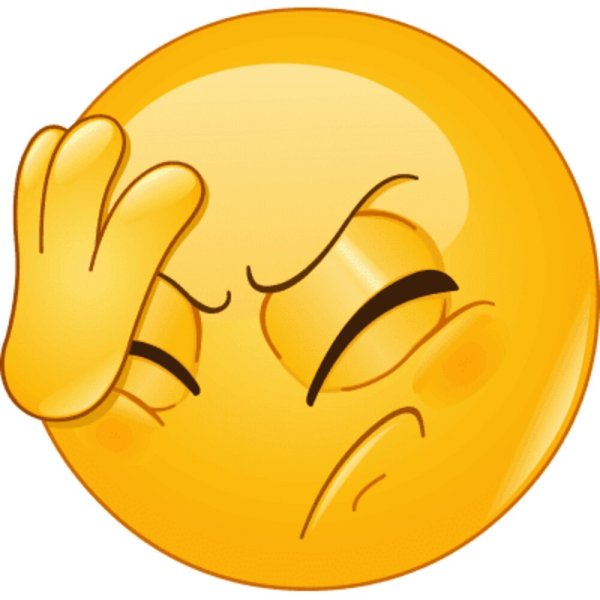 Смайлик рука на лбу