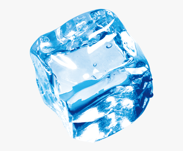 Синие кубики льда