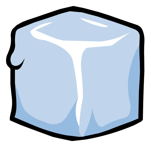 Кубик льда нарисованный