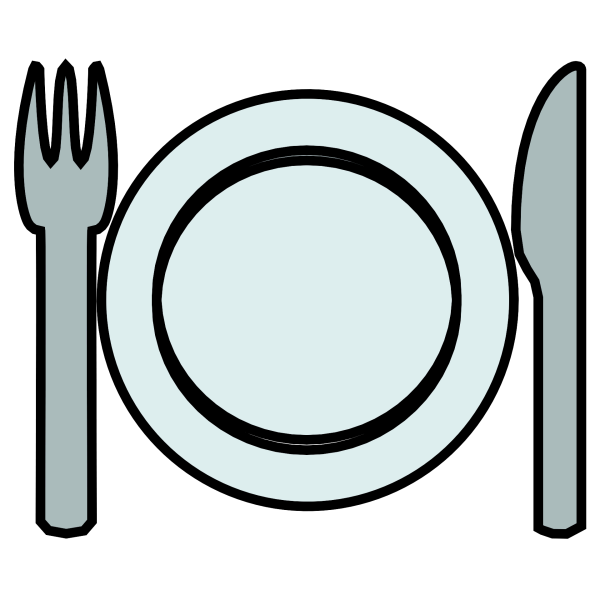 Тарелка с приборами