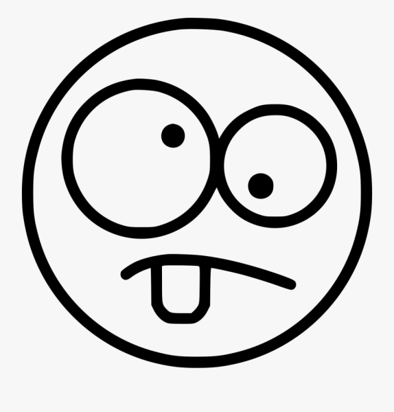 Смайлик черно белый