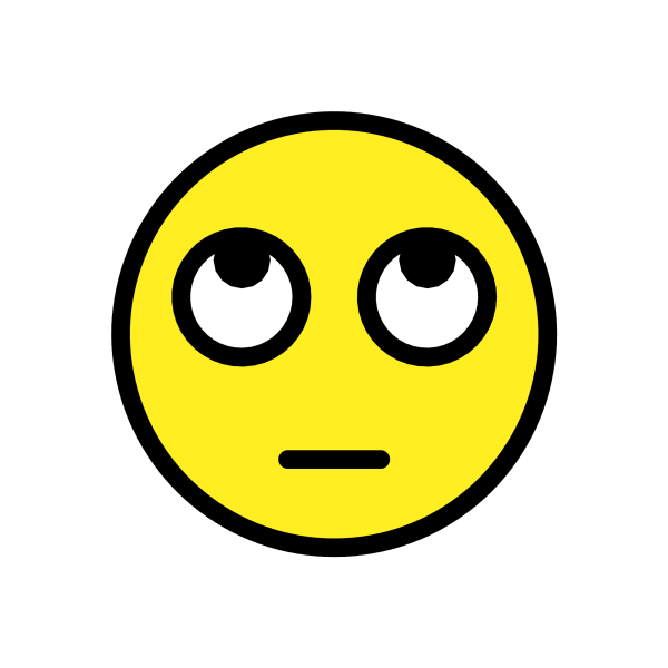 Смайл закатывающий глаза