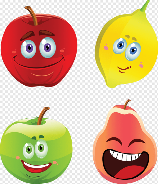 Смайлики овощи и фрукты