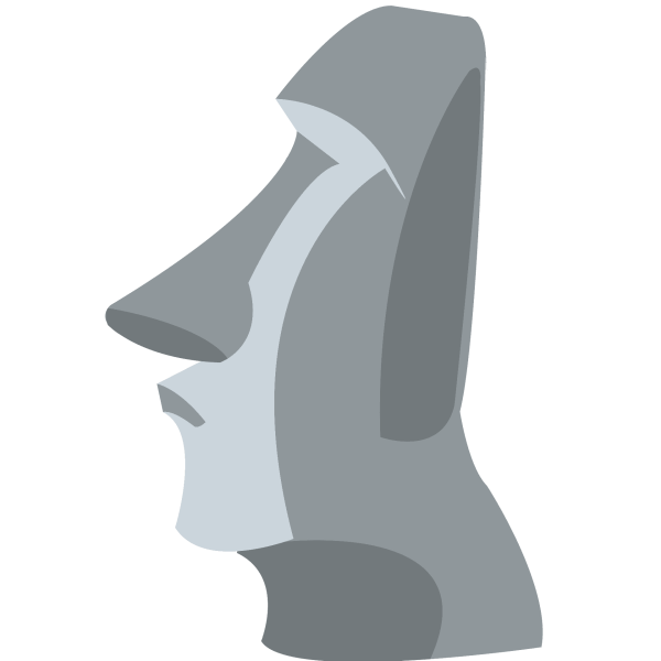 Статуя Моаи эмодзи