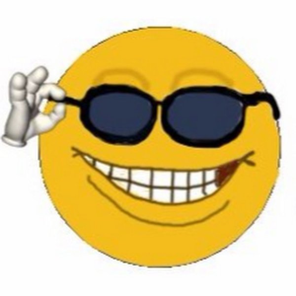 Смайл удивление черно белый