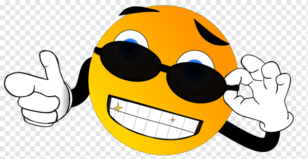 Улыбающийся смайлик в очках