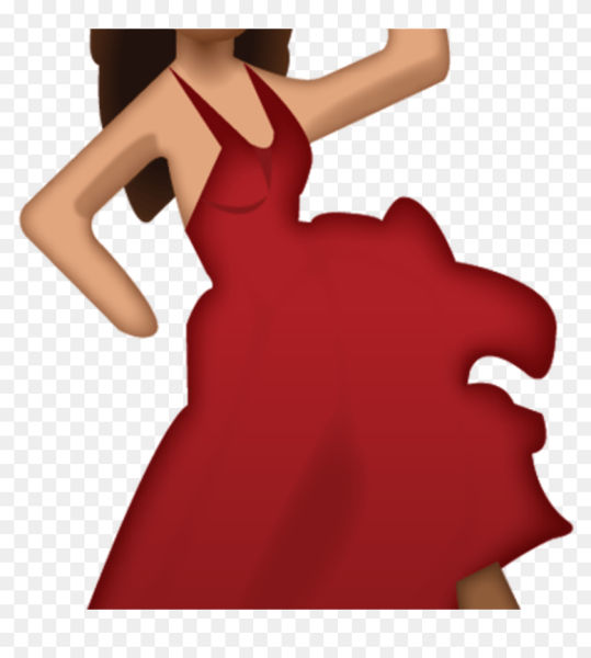 Эмодзи девушка в Красном платье