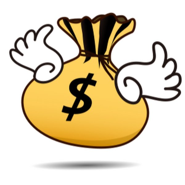 Стикер мешок денег