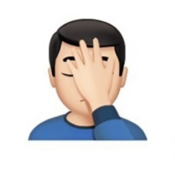 Смайл рука на лбу