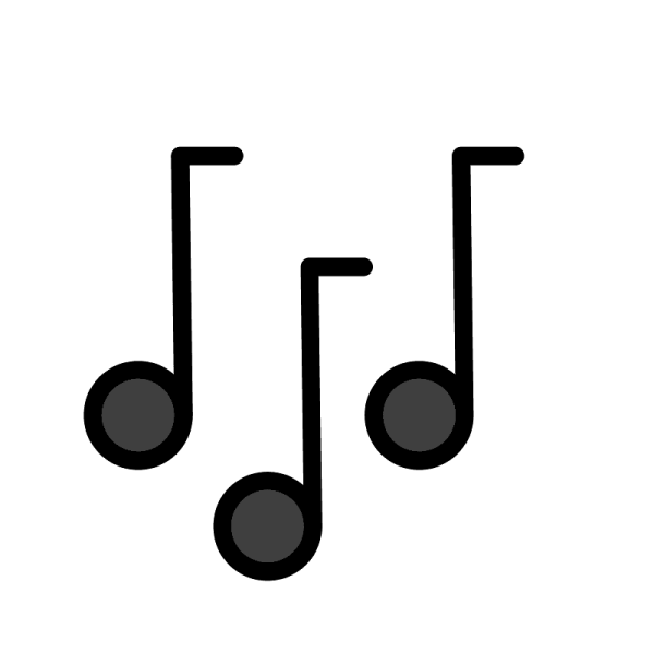 Смайлик Нота черная