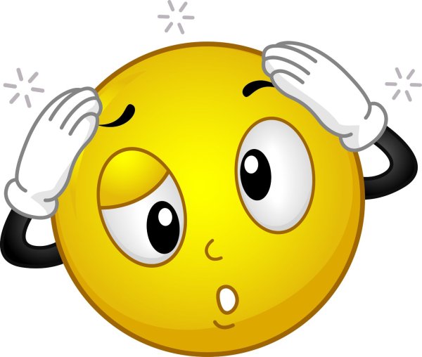 Смайлик схватился за голову