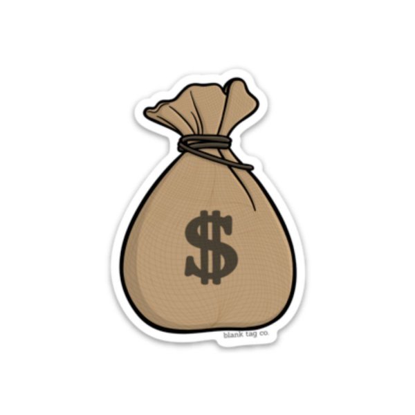 Мешочек с деньгами чб