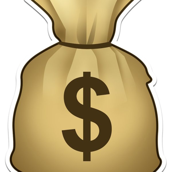 Смайлик мешок с деньгами