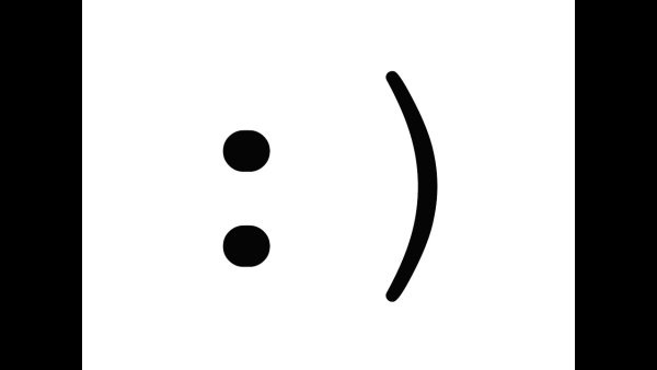 Смайлик двоеточие и скобка