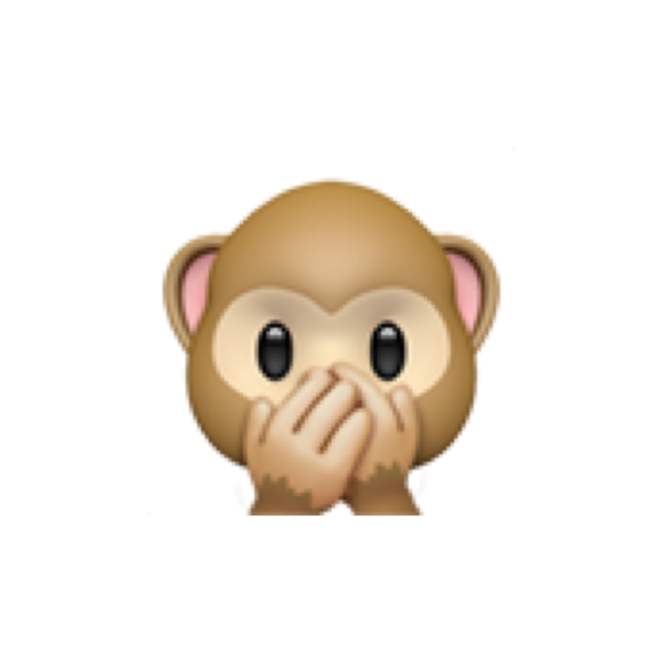 Смайлик обезьянка закрывает глаза