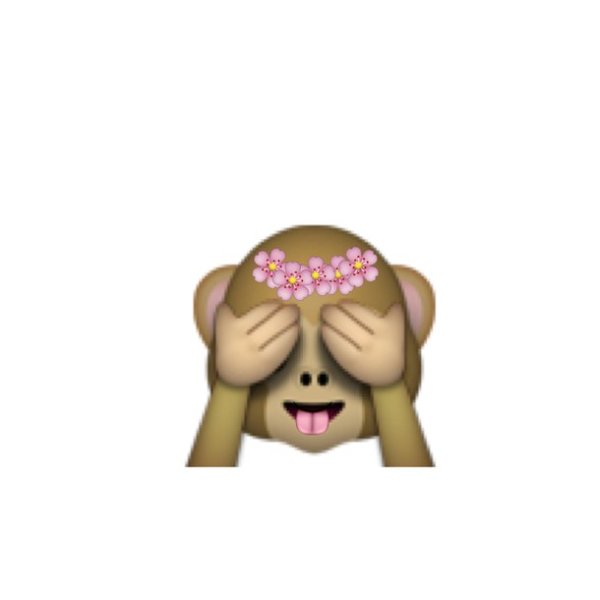 Эмодзи обезьянка с закрытыми глазами