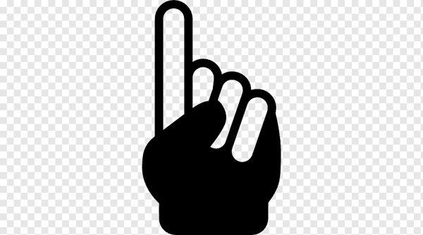 Указательный палец ввер