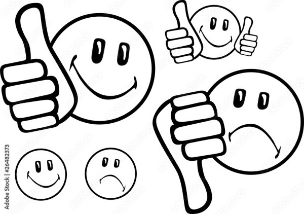 Смайлик класс черно белый