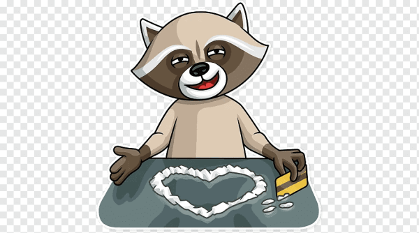 Стикеры телеграмм Raccoon