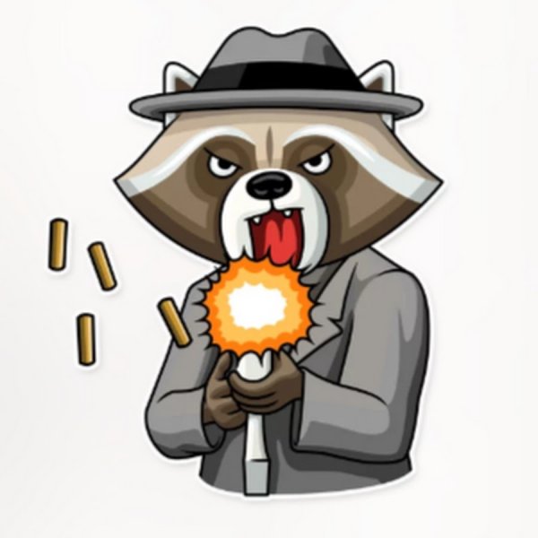 Енот стикер
