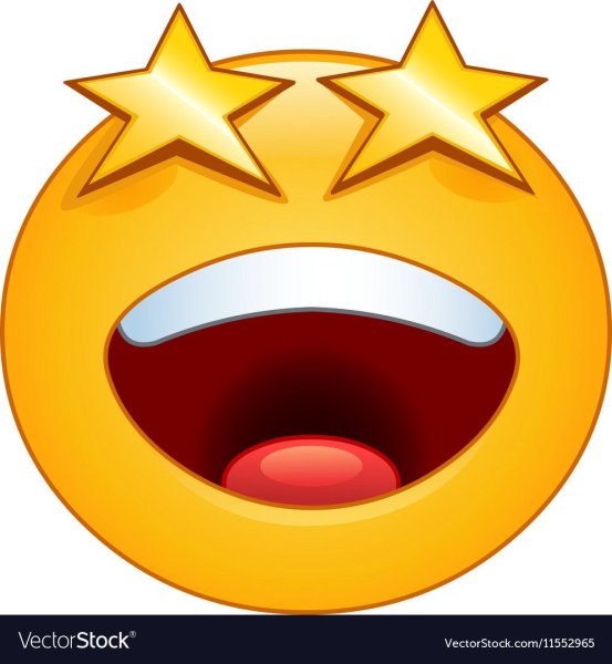 Смайлик звезды в глазах
