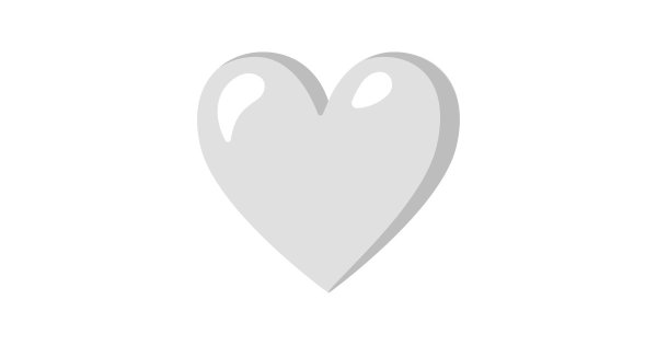 Белое сердце смайлик