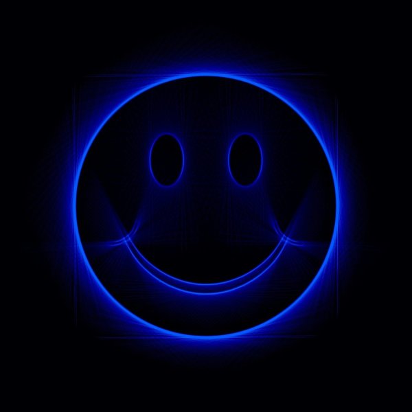 Смайлик на черном фоне