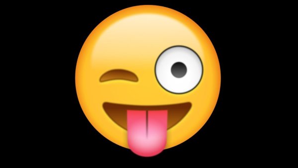 Смайлик на черном фоне