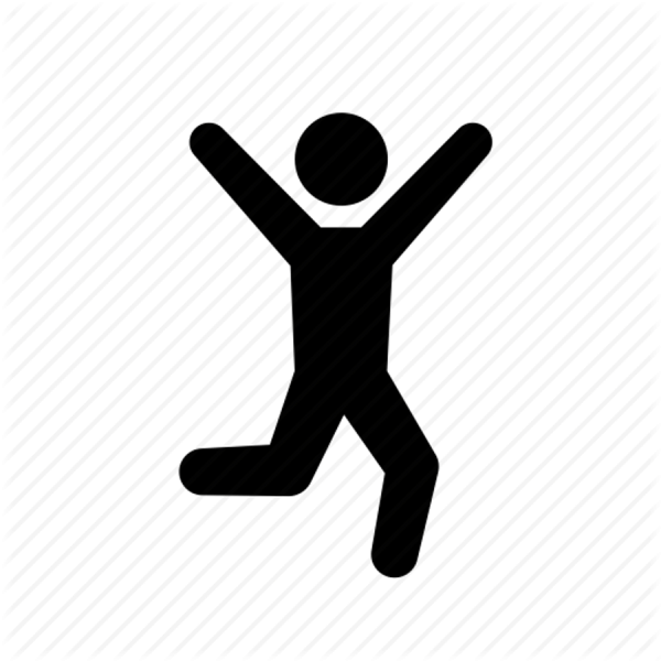 Человечек прыгает