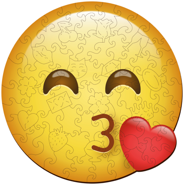 Смайлик девочка поцелуй