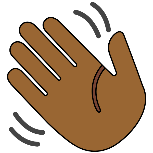 Машет рукой