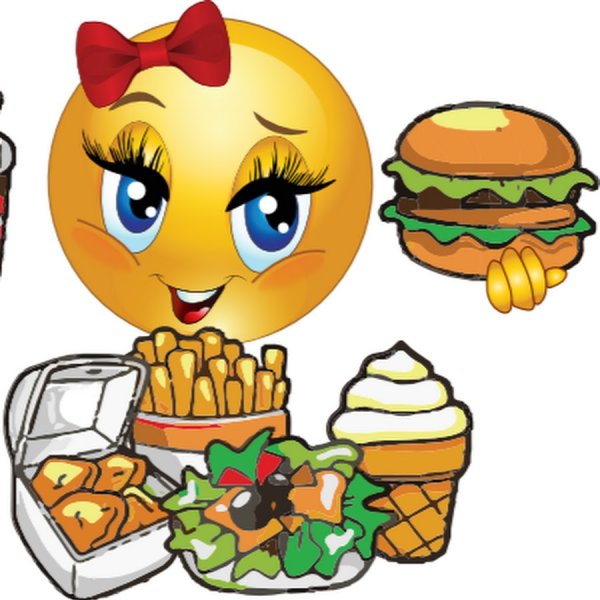 Смайлик обедает