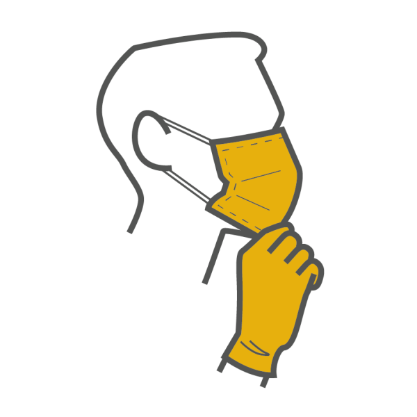 Девушка в медицинской маске вектор