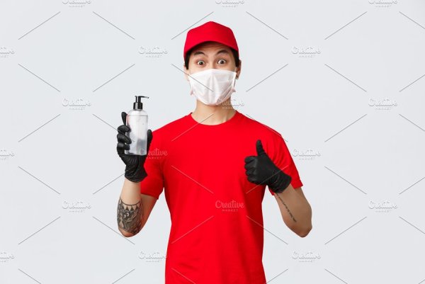 Covid-19 вектор в маске