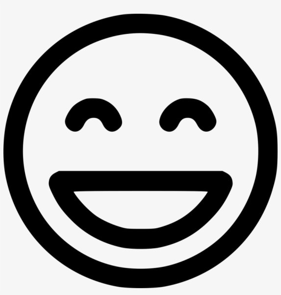 Эмодзи улыбка на белом