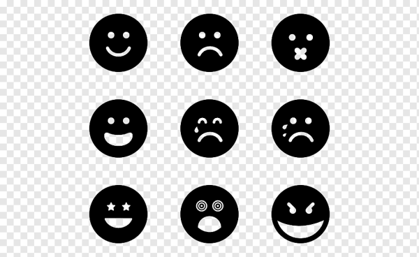 Черный смайлик