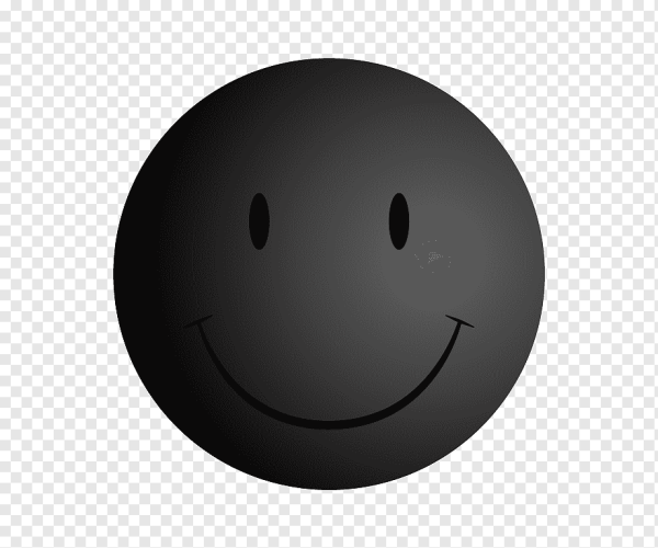 Черный улыбающийся смайлик