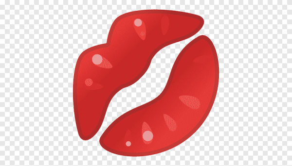 ЭМОДЖИ губы на прозрачном фоне