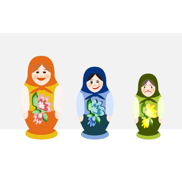 Матрешка детские гифки на белом фоне