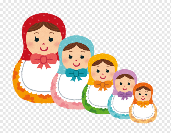 Рожица матрешки смешная