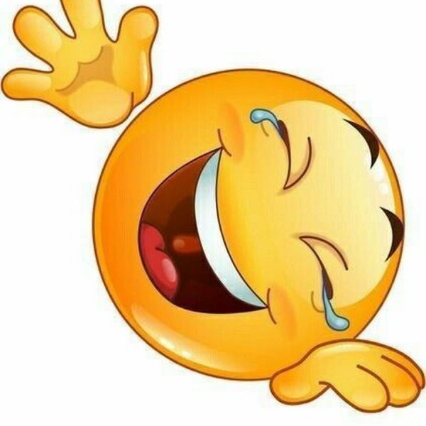 Смайлик девочка смеется