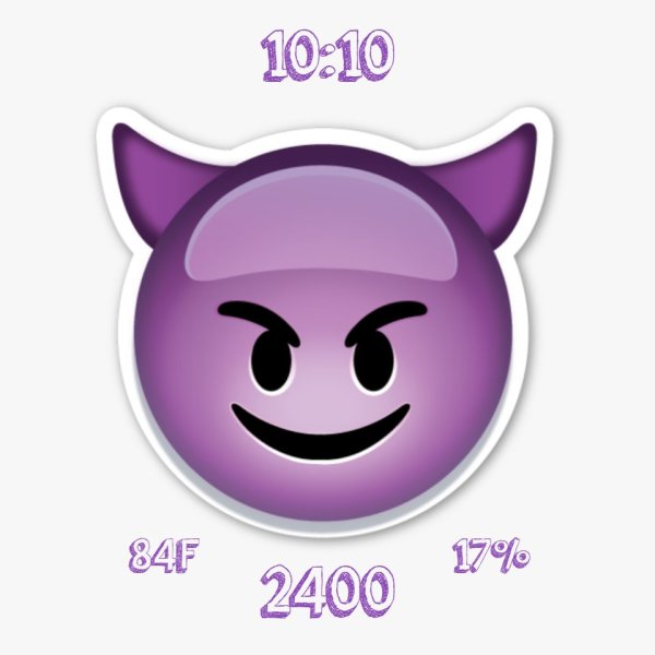 Смайл фиолетовый демон