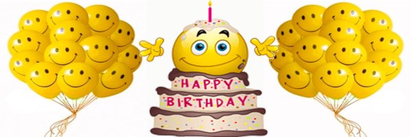 Смайлик с днем рождения