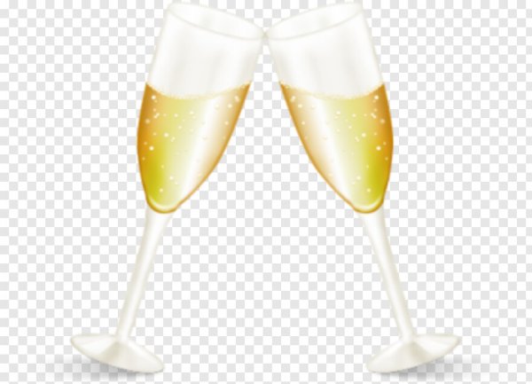 Смайлик с бокалом шампанского