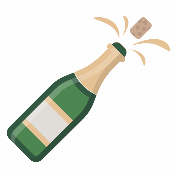 Эмодзи бутылка шампанского