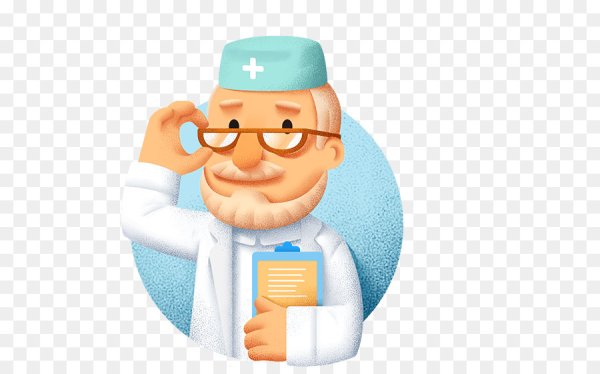 Врач на прозрачном фоне